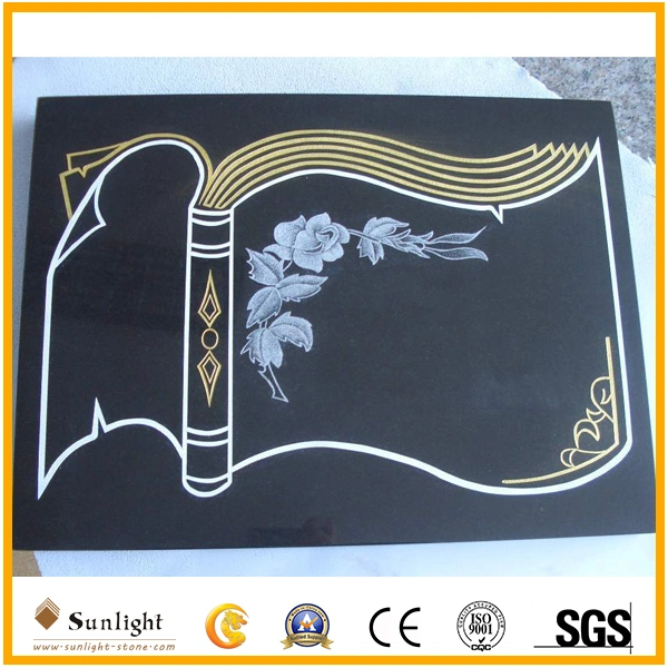 Shanxi Black Book Shaped Plaque Memorials, Plaque Headstones/Tombstone